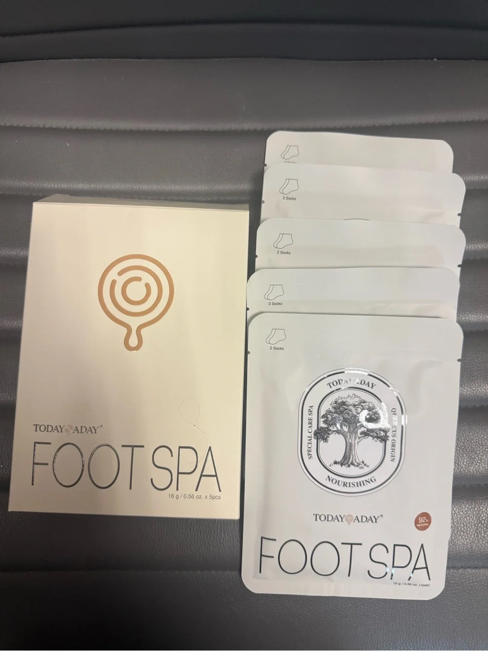 TODAYADAY Foot Spa Foot Mask Socks Hypoallergenic Cracked Heels 5pcs 16g